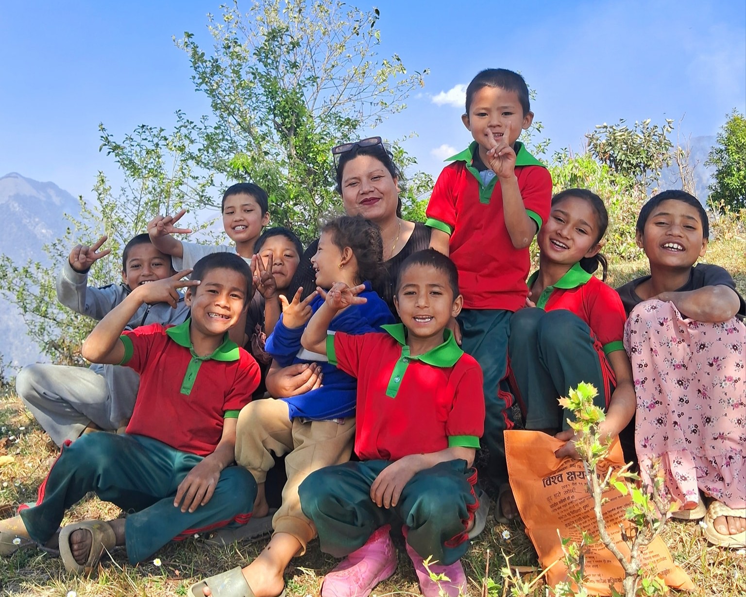 Children together outdoors